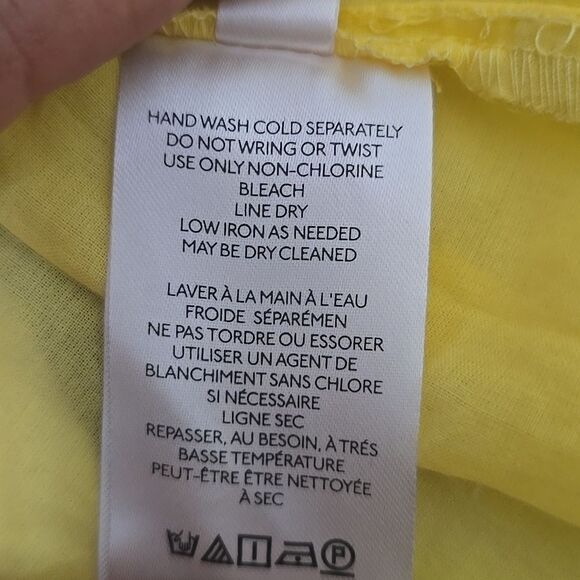 Anthropologie Maeve Yellow Button Down Top w/Pineapples Size 6 - Picture 9 of 10